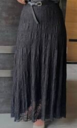 Ivory Lace Maxi Skirt - Image 3