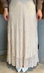 Ivory Lace Maxi Skirt - Image 2