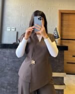 Tailored Wrap Vest - Image 9