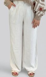 Wide-leg linen pants