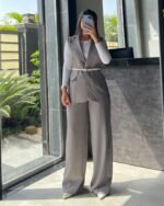 Pinstripe Belted Vest Set - Image 6