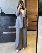 Pinstripe Elegance Blazer - Image 3