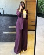Pinstripe Elegance Blazer - Image 6