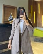 Pinstripe Elegance Blazer - Image 10