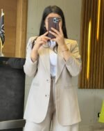 Pinstripe Elegance Blazer - Image 11