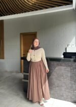 Rib & Washed Cupro Maxi Dress - Image 3