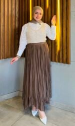 Wave Hem Poplin Skirt - Image 5