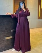 Flowy Satin Cape Jumpsuit - Image 9