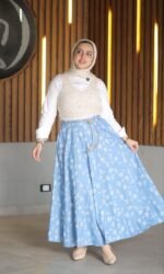 Summer Bloom Denim Skirt