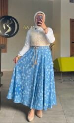 Summer Bloom Denim Skirt - Image 6