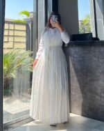 Linen Pleated Maxi Dress - Image 3