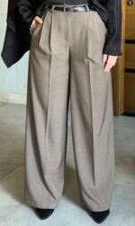 T.R Linen Wide Trousers - Image 2