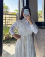 Linen Pleated Maxi Dress - Image 2