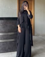 Layered Satin Cotton Blouse - Image 4