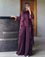 Layered Satin Cotton Blouse - Image 3