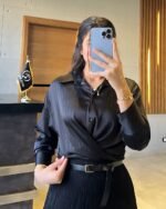 Classic Satin Striped Shirt - Image 6