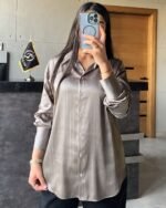 Classic Satin Striped Shirt - Image 5