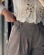 Adjustable Waist Wide-Leg Pants - Image 5