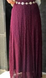 Lined Lace Maxi Skirt - Image 3