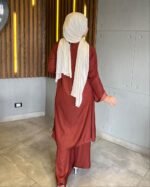 Layered Satin Cotton Blouse - Image 7