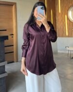 Classic Satin Striped Shirt - Image 2