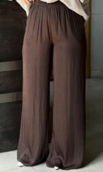 Wide-Leg Satin Cotton Pants - Image 6