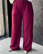 Adjustable Waist Wide-Leg Pants - Image 7