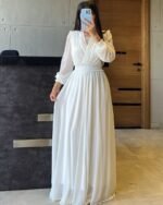 Draped Chiffon Maxi Dress - Image 11