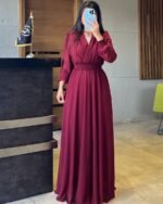 Draped Chiffon Maxi Dress - Image 5