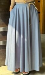 Summer Denim Maxi Skirt