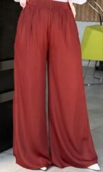 Wide-Leg Satin Cotton Pants - Image 5