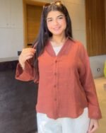 Pure Linen Button-Down Blouse