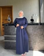 Flowy Satin Cape Jumpsuit - Image 2