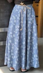 Summer Bloom Denim Skirt - Image 2