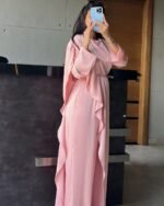Flowy Satin Cape Jumpsuit - Image 8