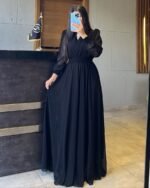 Draped Chiffon Maxi Dress - Image 12