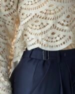Adjustable Waist Wide-Leg Pants - Image 6