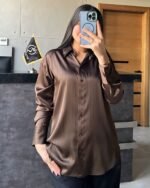 Classic Satin Striped Shirt - Image 12