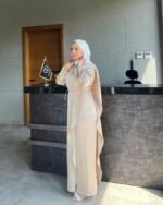 Flowy Satin Cape Jumpsuit - Image 6