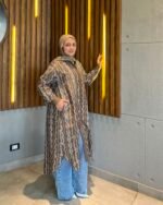 Patterned Linen Long Tunic