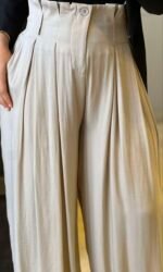 Pleated Harem Trousers with Woven Belt - Image 3