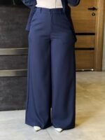 T.R Linen Pinstripe Trousers - Image 4