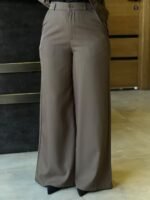 T.R Linen Pinstripe Trousers - Image 3