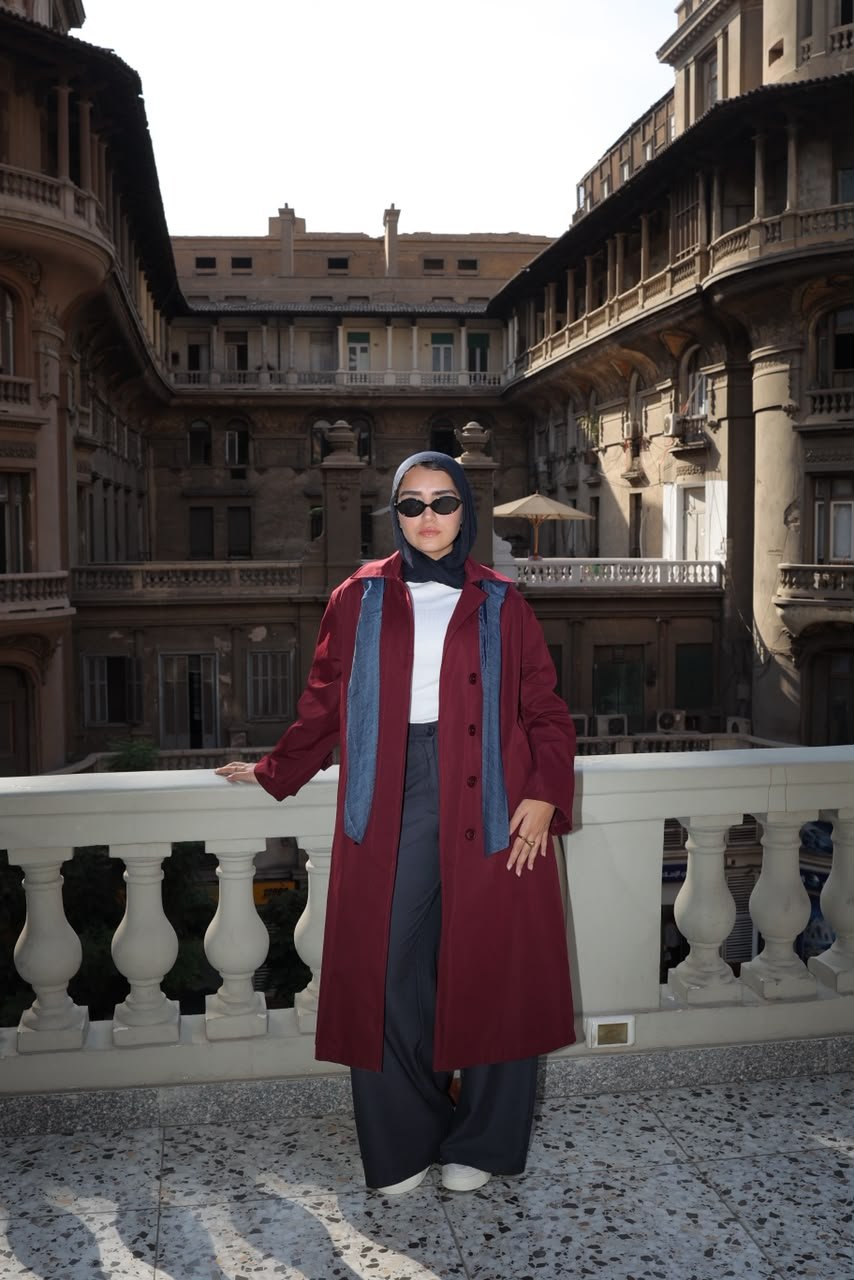 4a9c3230-e6a7-4742-81dc-4b19bcd9c299 Gabardine Coat with Removable Denim Hood - Image 1