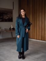⁦كوت جبردين أوفرسايز بحزام⁩ - الصورة ⁦4⁩