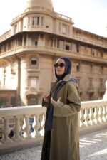 Gabardine Coat with Removable Denim Hood - Image 7
