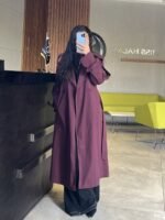 ⁦كوت جبردين أوفرسايز بحزام⁩ - الصورة ⁦7⁩