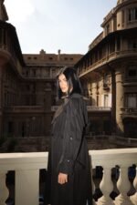 (Oversized Gabardine Coat with Belt) - Image 7