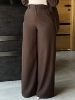 T.R Linen Pinstripe Trousers - Image 2