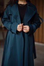 (Oversized Gabardine Coat with Belt) - Image 6